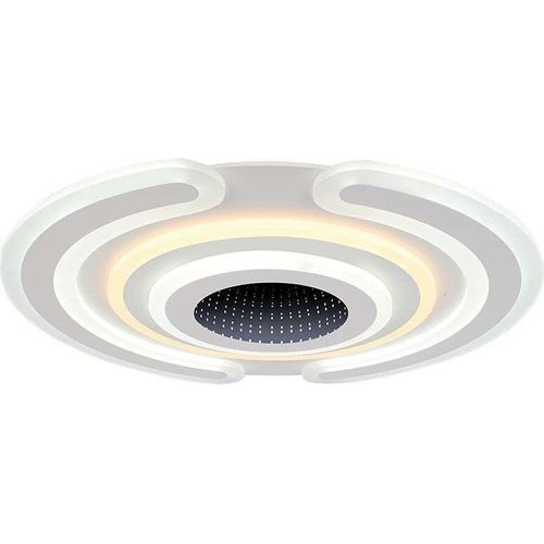 LED Deckenleuchte, Stahl, Weiß, Farbwechsel, dimmbar, B 52cm