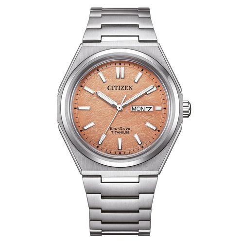 Citizen AW0130-85ZE Eco-Drive Herren-Solaruhr Titan Pfirsichfarben