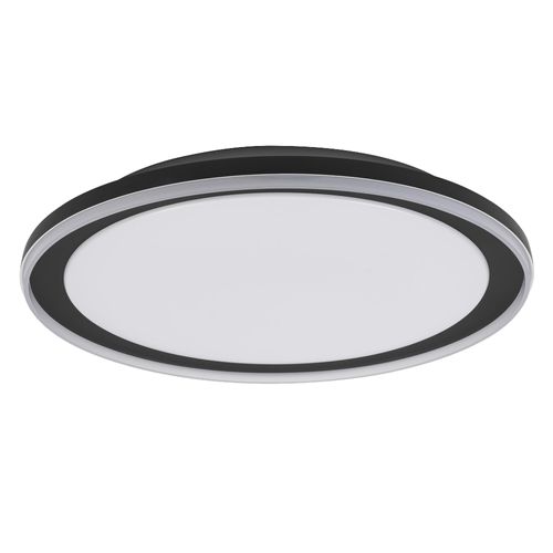 LEDVANCE ORBIS Pederson LED-Deckenleuchte mit Plastikring, schwarz, 36W, 2500lm, 3000K, 830 freundliches Warmweiß, 550mm Durchmesser, IP20 Schutz, Montageschrauben und Dübel inklusive
