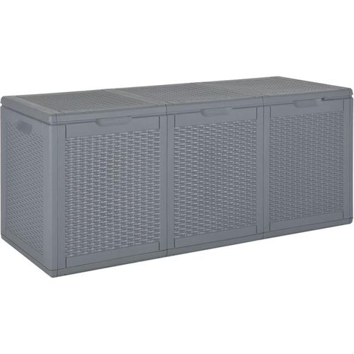 Gartenbox Grau PP Rattan 270 L