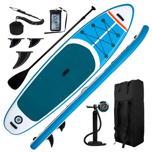 FunWater Stand up paddle Board, SUP Board Set, Stand up Paddle Board,SUP paddle Board,Handpumpe,320x81x15cm, bis150kg,Blau