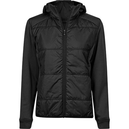 Tee Jays 9113 | Womens Hybrid-Stretch Hooded Jacket S bis 3XL - Farbe: Black/Black - Größe: 3XL
