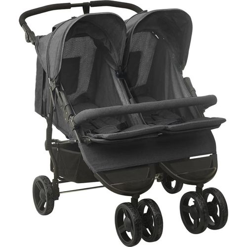 Möbel Geschwisterwagen Anthrazit Stahl - Kombikinderwagen 10242
