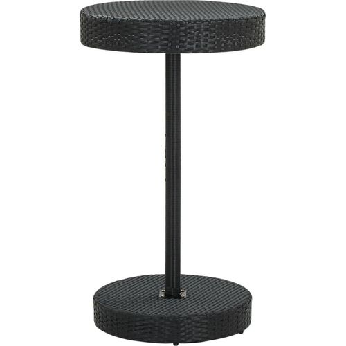 Gartentisch Schwarz 60,5x106 cm Poly Rattan