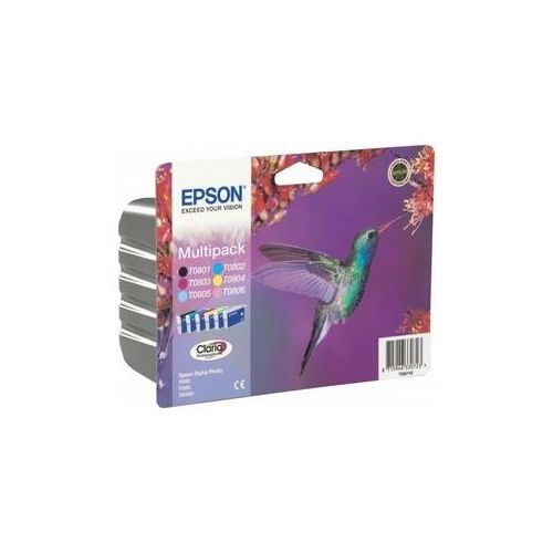 Epson - Tintenpatrone EPSON T0807 Schwarz + 5 Farben Blasen Sie ein 6 -Stück