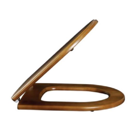 Villeroy & Boch WC-Sitz HOMMAGE Nussbaum gebeizt Scharniere edelmessing
