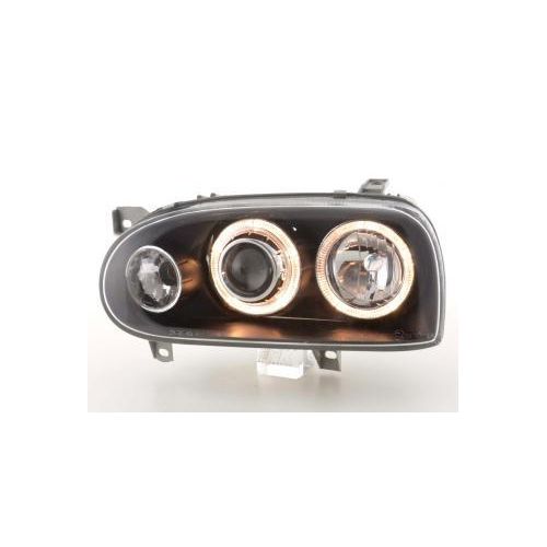 Scheinwerfer Angel Eyes VW Golf 3 Typ 1HXO, 1 EXO Bj. 91-97 schwarz