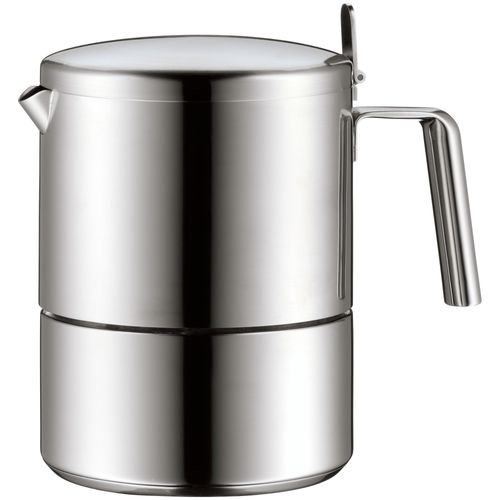 WMF Kult Espressokocher 300ml, Espressomaschine für 6 Tassen, Cromargan Edelstahl mattiert, Induktion, spülmaschinengeeignet