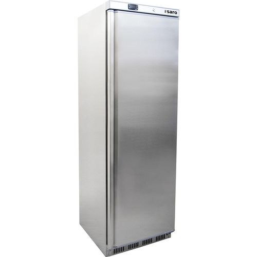 SARO Lagerkühlschrank - Edelstahl, Modell HK 400 S/S Lagerkühlschrank, Gewerbekühlschrank, Volltür, Edelstahl, Dixell Thermostat, Umluft, Restaurant, Imbiss, Kiosk, Lagern, Kühlen