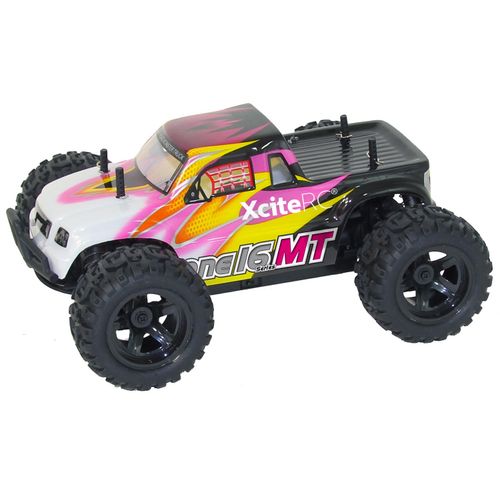 XciteRC Monster Truck one16 MT - 4WD RTR Modellauto, schwarze Karosserie, 30505000