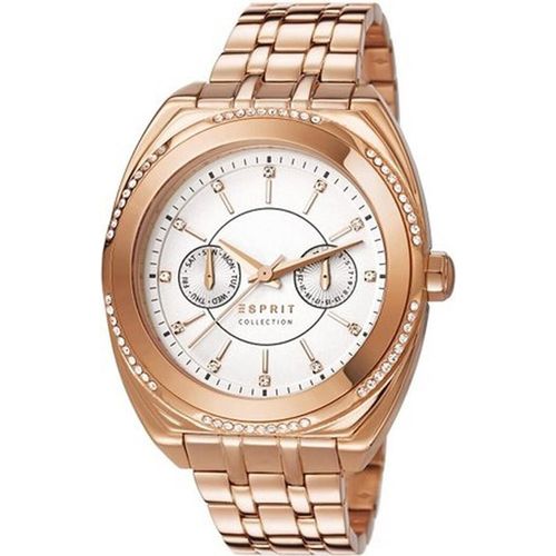 Esprit Damen Uhr Armbanduhr Clymene Edelstahl Rosé EL102072F04