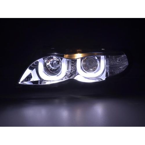 Scheinwerfer Angel Eyes BMW 3er E46 Limo/Touring Bj. 02-05 chrom