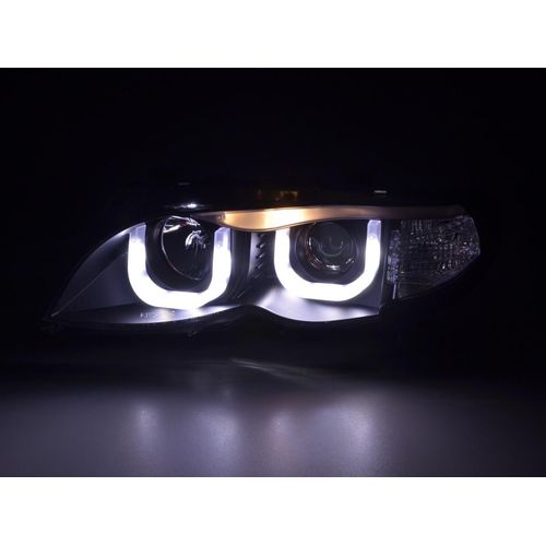 Scheinwerfer Angel Eyes BMW 3er E46 Limo/Touring Bj. 02-05 schwarz