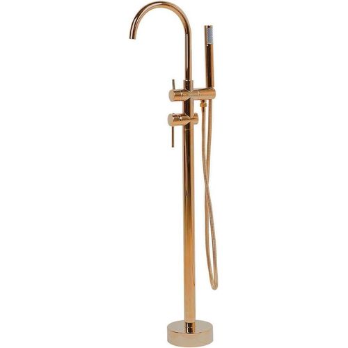 BELIANI Badewannenarmatur Freistehend Kupfer Chrom Messing Zink Matt Modern