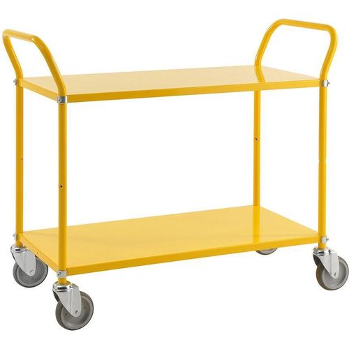 Servierwagen mit 2 Böden 1.080 x 480 x 940 mm, Traglast: 250 kg - gelb