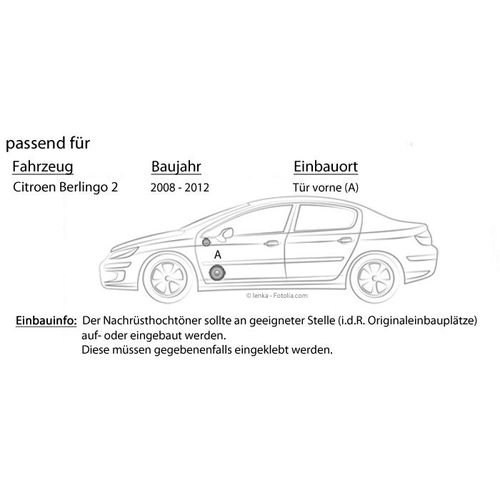 Lautsprecher Boxen Musway ME6.2C - 16,5cm System Auto Einbauzubehör - Einbauset passend für Citroen Berlingo 2 - justSOUND