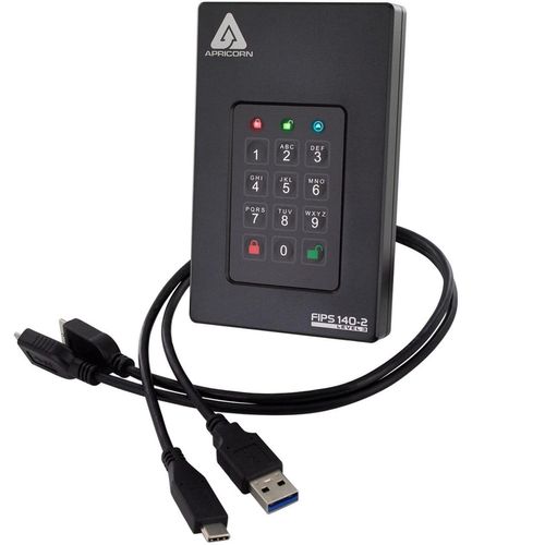Apricorn Aegis Fortress L3 - Festplatte - verschlüsselt - 2 TB - extern (tragbar)