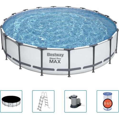 Möbel Bestway Steel Pro MAX Stahlrahmen-Pool-Set 549x122 cm - Poolzubehör 93106
