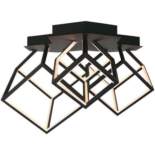 LED Deckenleuchte, Metall, Schwarz, Hoher CRI, L 64,5 cm