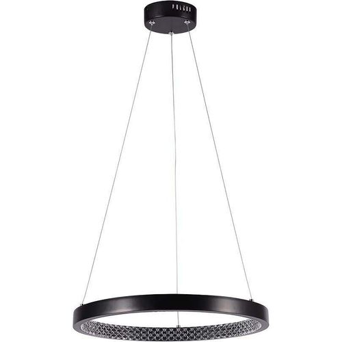LED Pendelleuchte, Kristallglas, Schwarz, 2160 lm, H 108 cm