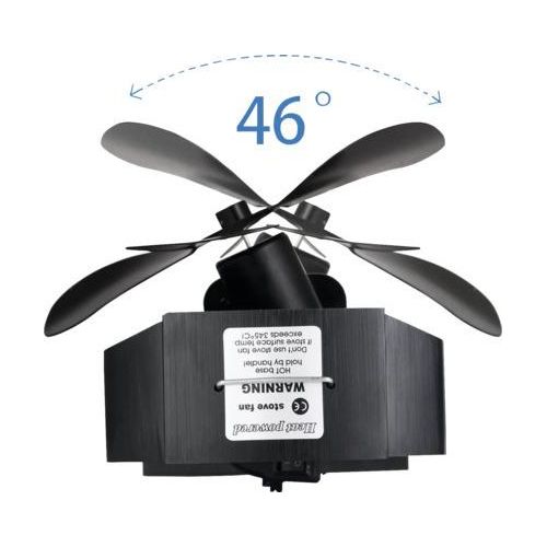 Valo Ofenventilator Kaminventilator für Ofenrohr, Lüfter stromlos, geräuscharm