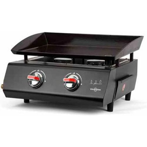 Vitrokitchen Pg230nb Gaskochfeld Mit Grillplatte 2 Brennern One Size