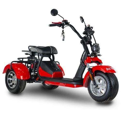 Elektroroller Motorroller BILI COCO DREIRAD HM 2000 W, 60V 20Ah Lithium Akku, 45 km/h, Rot