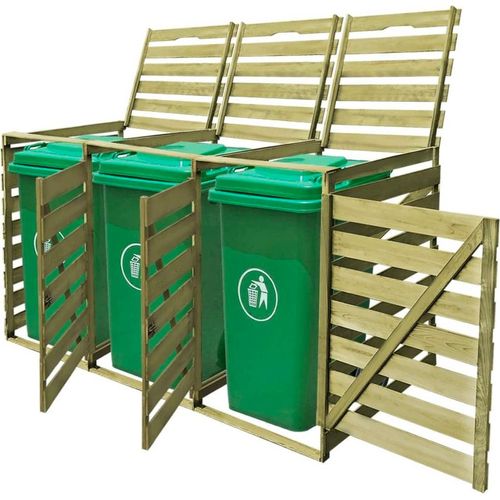 Mülltonnenbox für 3 Tonnen 240 L Imprägniertes Holz