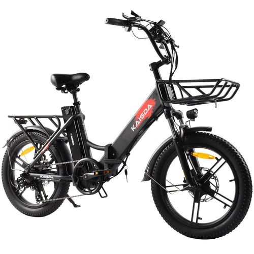 20*3.0Zoll LCD Fat Faltbar E- Bike E-Mountainbike Elektrofahrrad 20.8Ah Bis 150Km SHIMANO 7 25km/h E Klapprad mit Korb, Elektrofahrrad E-Hollandräder