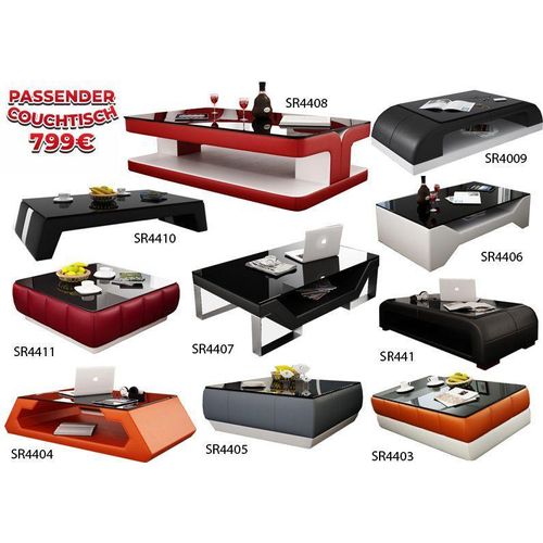 Sofa USB LED Polster Sofas Couchen Landschaft Möbel Sitz Eck Garnitur L Form Neu