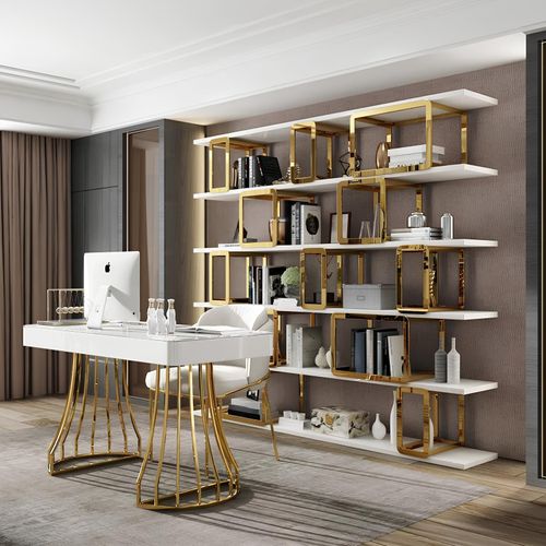 Designer Büro Arbeit Zimmer Set Regal Tisch Sessel Komplett Set Möbel 3tlg. Neu