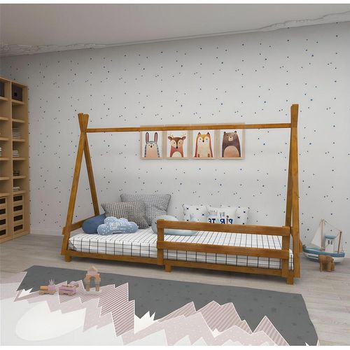 Dunkelbraune Kinderzimmer Möbel Designer Bettrahmen Luxus Holzbetten