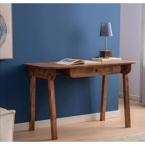 Dunkelbrauner Schubladentisch Designer Schreibtisch Holztisch Büromöbel