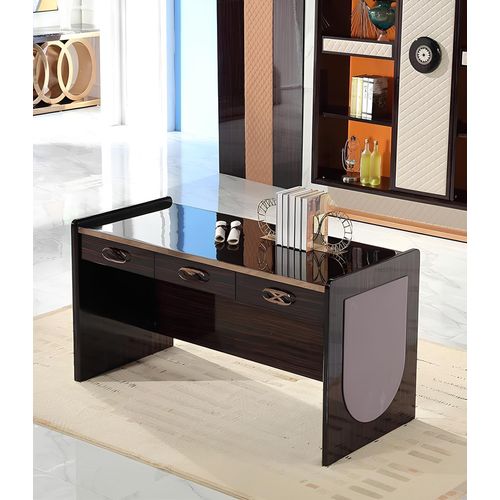 Design Tisch Sekretär Luxus Schreib Möbel Metall Hochglanz Tische Office Büro