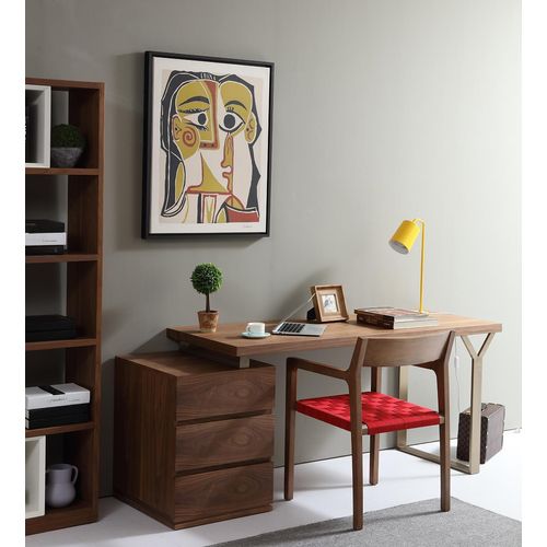 Schreibtisch Tisch Sekretär Büro Holz Tische inkls kleine Kommode Office Neu