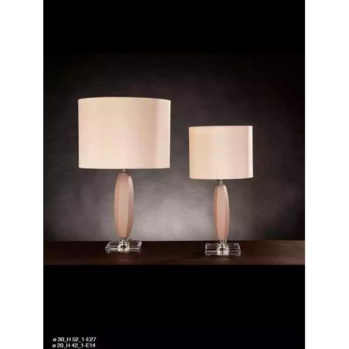 Tischlampe beige Kristall Kronleuchter klassische Tischschirmleuchte neu