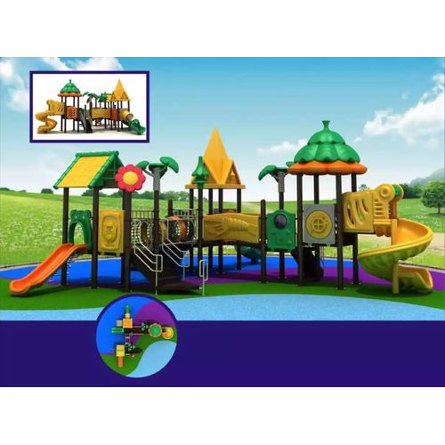 Kunststoff Spielturm mit Rutsche Kletterturm Outdoor Spielplatz Burg