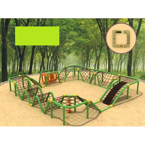 Sportkomplex für Kinder Spielplatz im Freien für Kinder Seilplattform