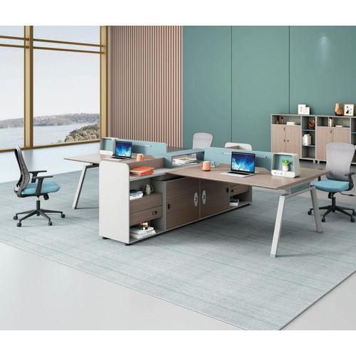 Tisch Schreibtisch Co Working Teambürotisch Gemeinschaftsschreibtisch 4 Personen