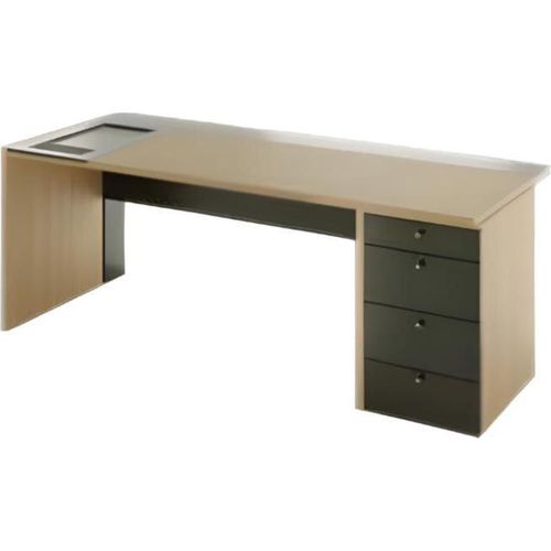 Schreibtisch Mit Stifthalter Bürotisch Chef Exclusive CEO Helles Holz Modern Neu