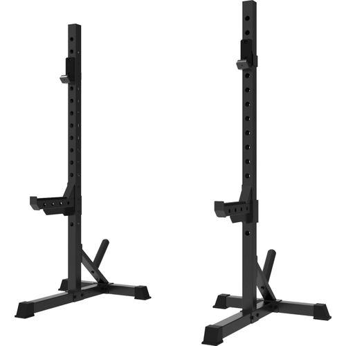Tunturi SS60 Hantelablagen – Squat-Ständer für Langhanteln – Homegym bis 200 kg belastbar – Höhenverstellbar – Hantelständer