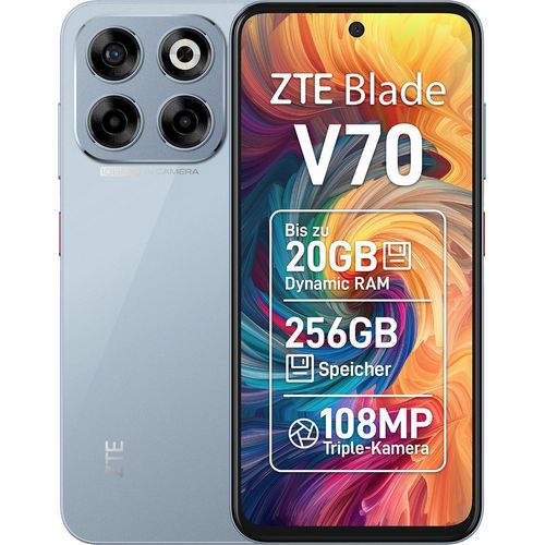 ZTE Blade V70 4G Smartphone, 256 GB ROM, MicroSD 1TB, 8 +12 GB RAM, 6.7 Zoll