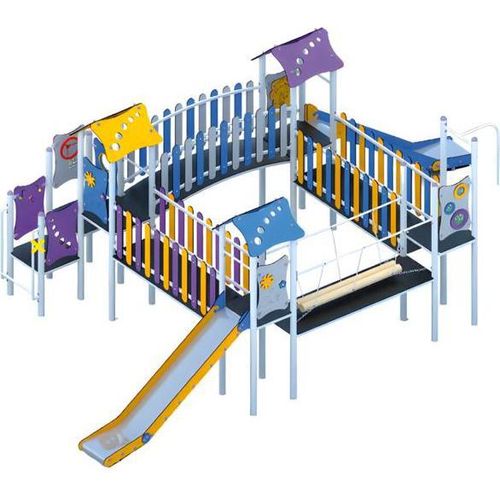 Spielplatz Kinderspielplatz Spielgelände Klettergerüst Rutschbahn Aktivplatz