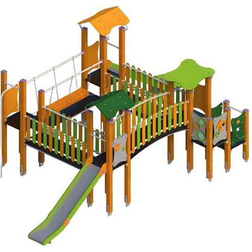 Spielplatz Rutschbahn Klettergerüst Spielstätte Bewegungsfläche Erlebnisplatz