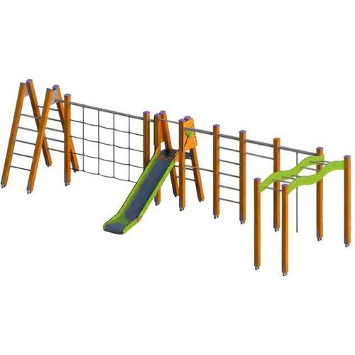 Abenteuerspielplatz Bewegungsparcours Klettergerüst Spielbereich Freizeitgelände