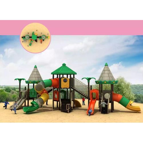 Kinderspielplatz mit Rutschen Kinderanimation Outdoor Kletterturm Spielplätze
