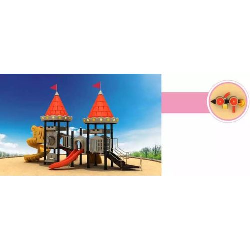 Turm Kinderbereich mit Rutschen Unterhaltung Outdoor Spielplatz Burg