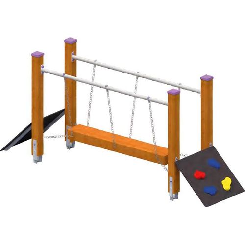 Spielplatz Schwingbrücke Balancierbrücke Hängebrücke Kletterbrücke Wackelbalken