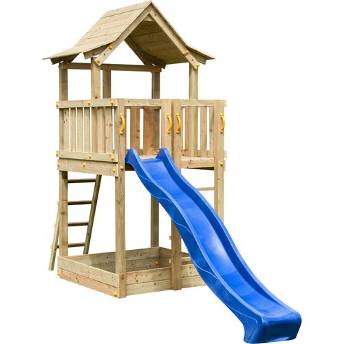 Spielturmking Spielturm PAGODA mit Rutsche - Blau 1,50 m DH447