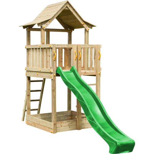 Spielturmking Spielturm PAGODA mit Rutsche - Grün 1,20 m DH734
